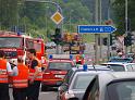 Schwerer Unfall mit Reisebus Lohmar Donrather Dreieck P291